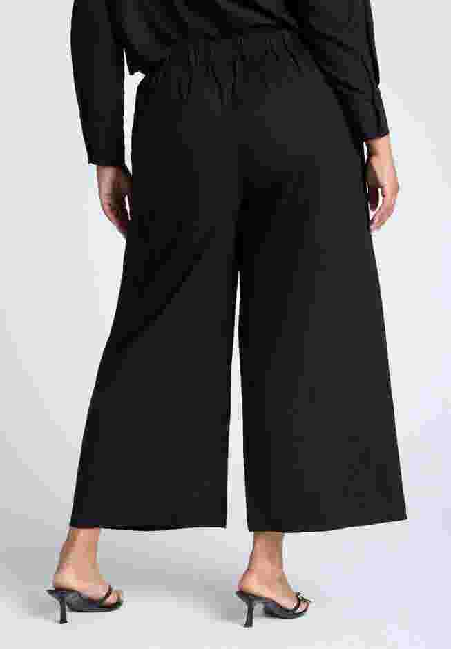 Linen Wide Leg Crop Pant image number 3