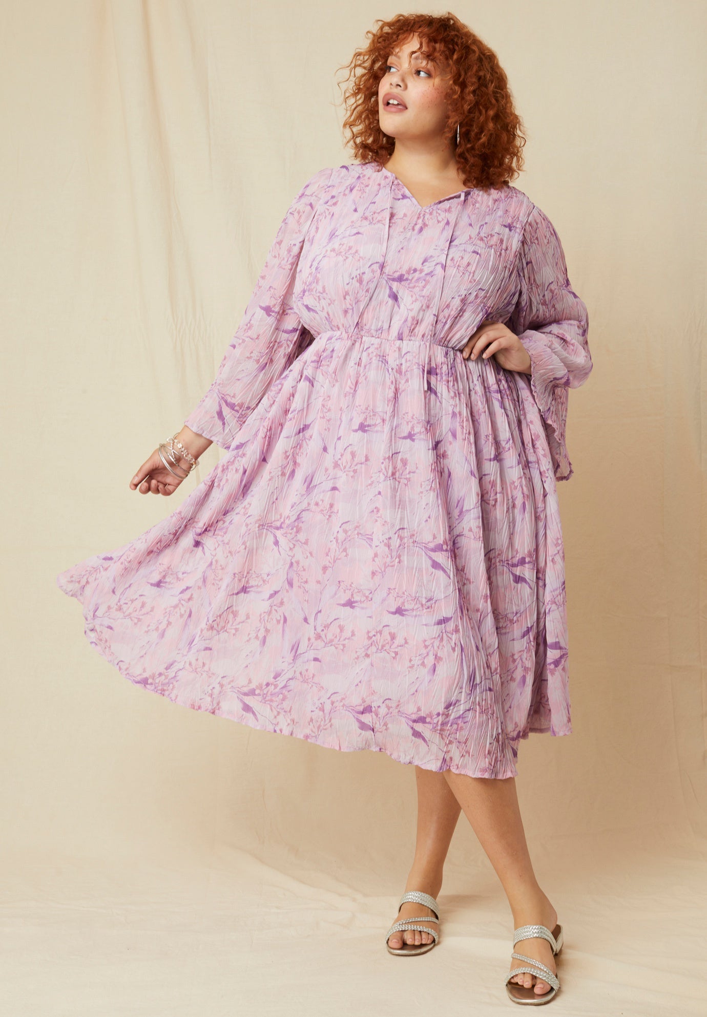 Fit-and-Flare Midi Dress image number 0