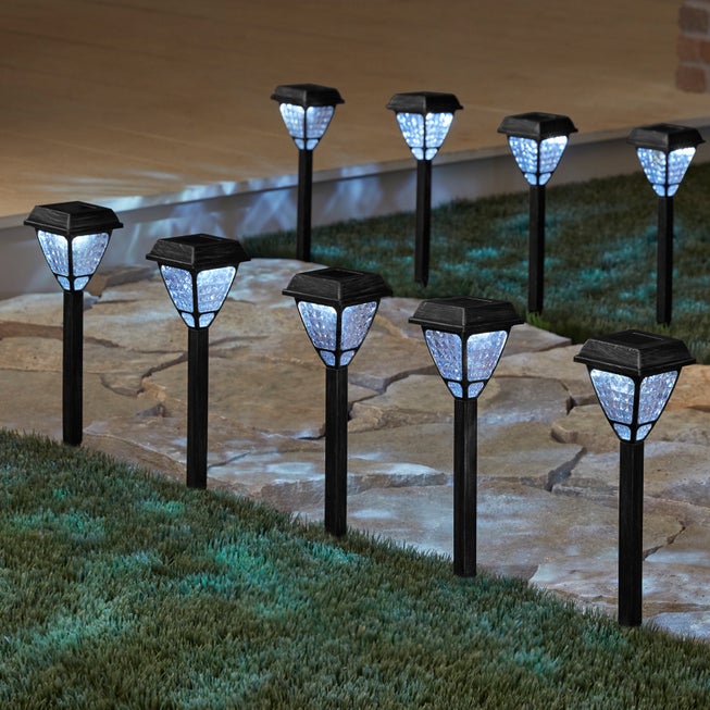 Black Solar Lights, Set of 8 image number 0