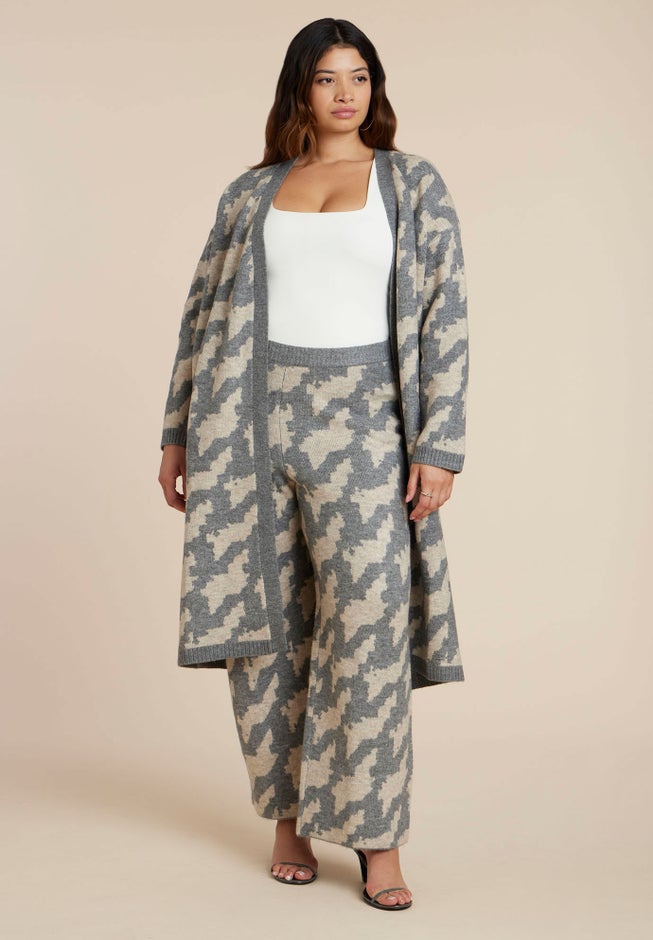 Intarsia Sweater Duster image number 0