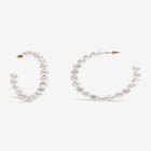 Pearl Hoop Earrings image number null