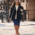 Plus Size Wool Blend A-Line Peacoat image number null