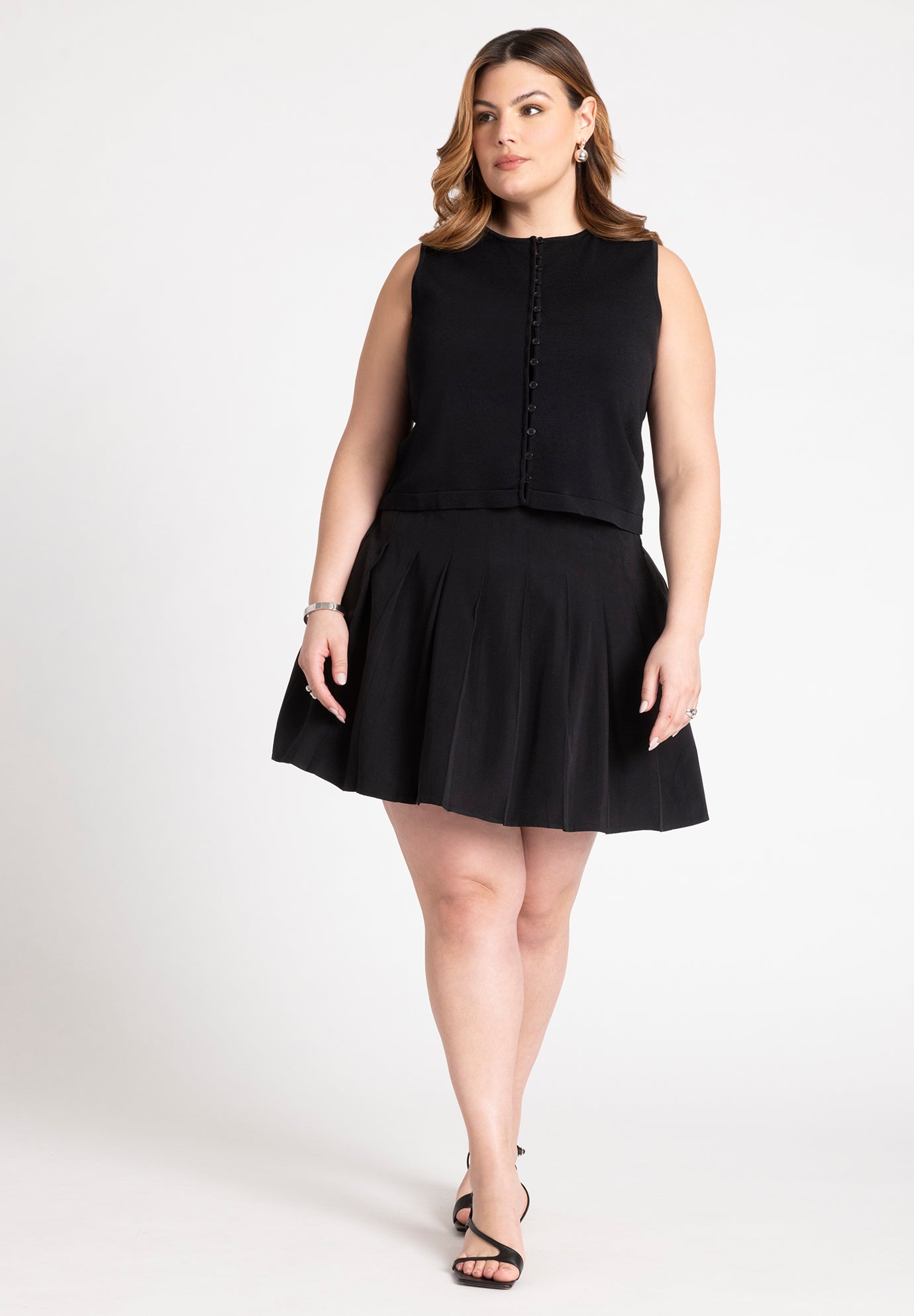 Preppy Button Front Tank image number 2