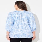 Soft Bliss Buttonfront Knit Blouse image number null