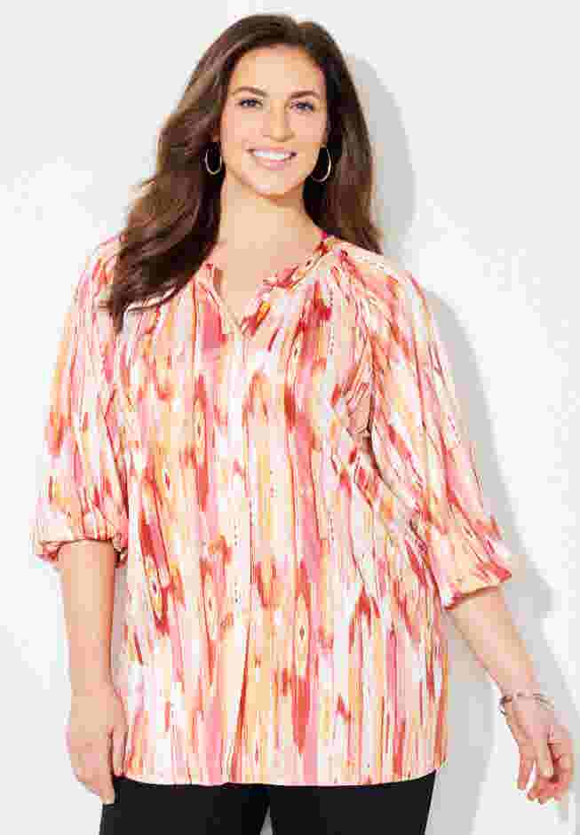 Soft Bliss Buttonfront Knit Blouse image number 0