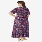 Hand-Crinkled Flutter-Sleeve Maxi Dress image number null