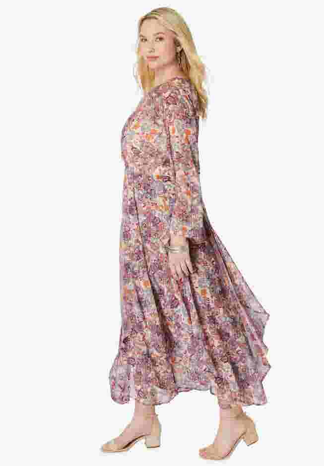 Asymmetric Keyhole Maxi Dress image number 2