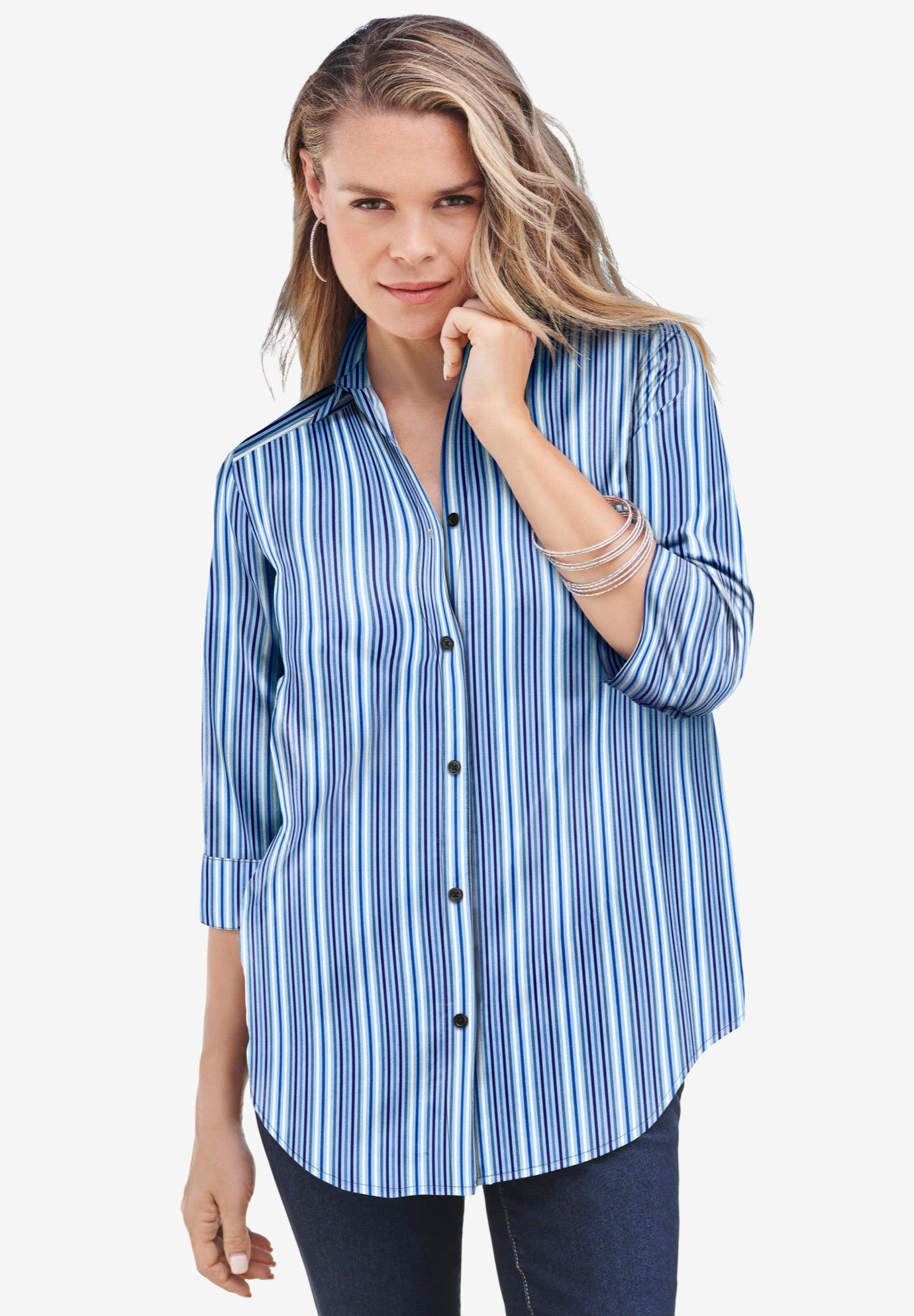 Three Quarter Sleeve Kate Big Shirt image number 0