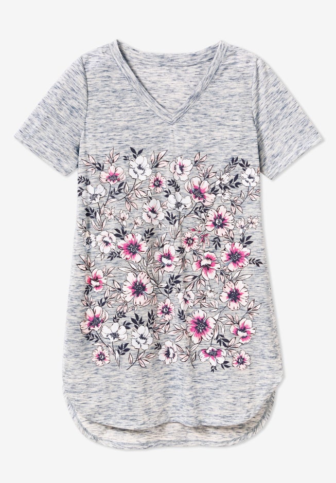 Marled V-Neck Tunic image number 3