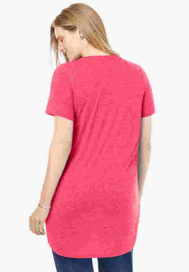 Marled V-Neck Tunic image number 1