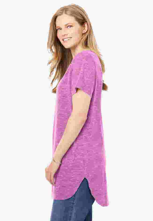 Marled V-Neck Tunic image number 2