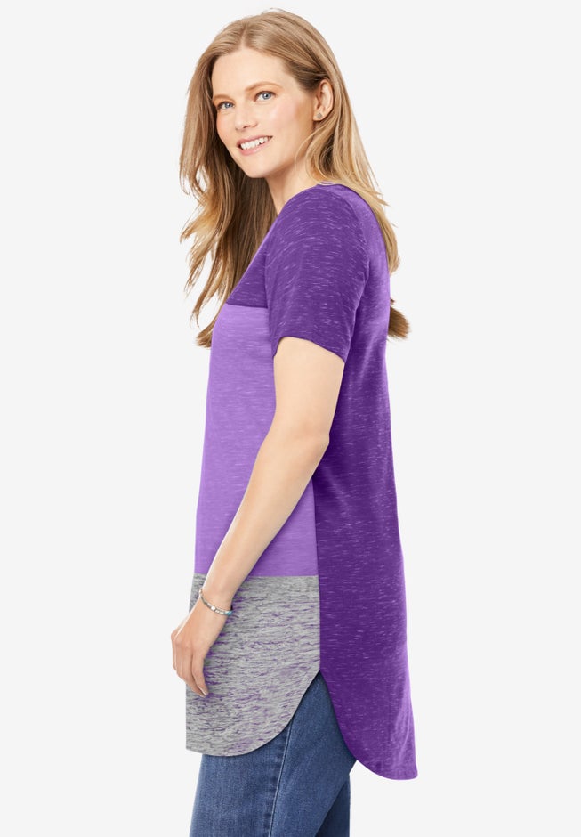 Marled V-Neck Tunic image number 2