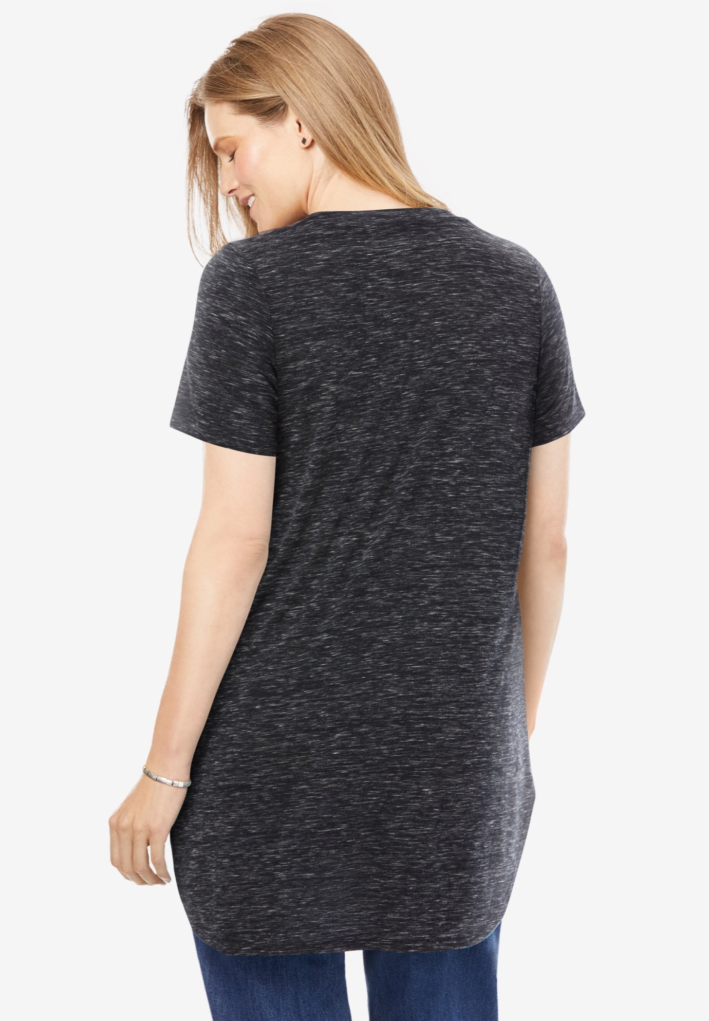 Marled V-Neck Tunic image number 1