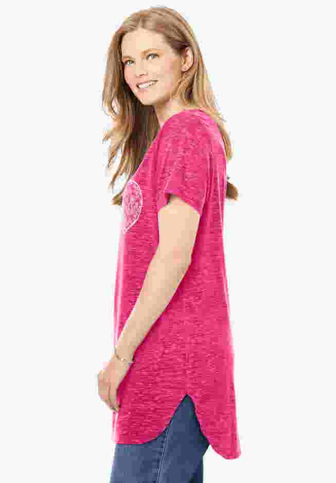 Marled V-Neck Tunic image number 2