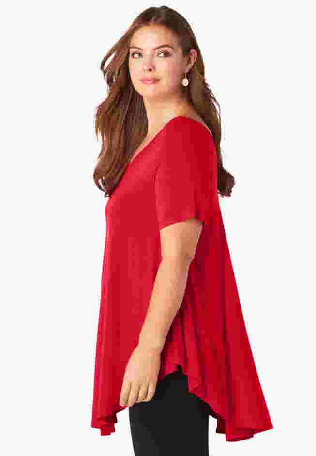 Ultra Drape V Neck Swing Tunic image number 2