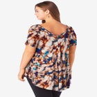 Plus Size Ultra Drape V-Neck Swing Tunic Top image number null