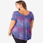 Plus Size Ultra Drape V-Neck Swing Tunic Top image number null
