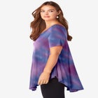 Plus Size Ultra Drape V-Neck Swing Tunic Top image number null