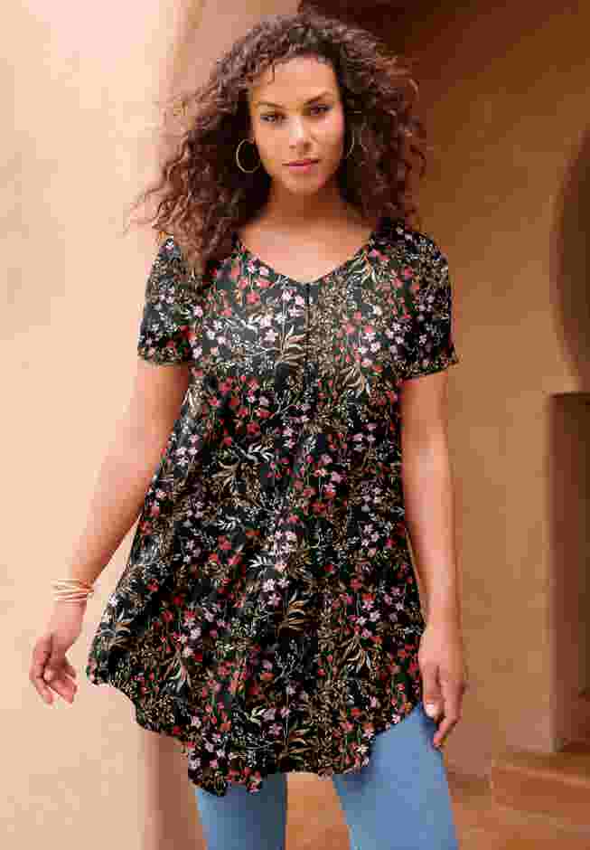 Ultra Drape V Neck Swing Tunic image number 0