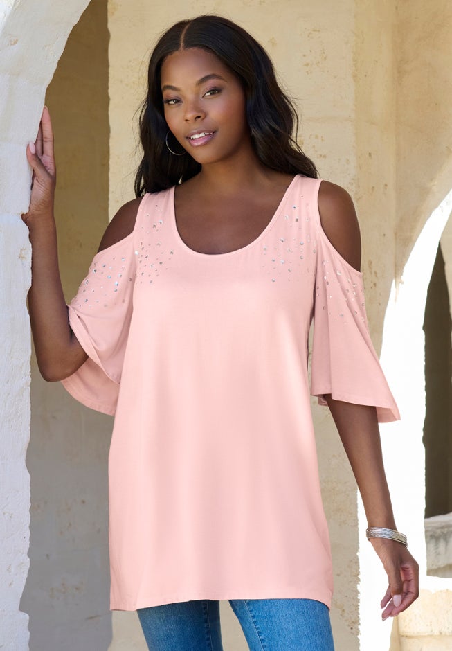 Cold Shoulder Ultra Drape Tunic image number 4