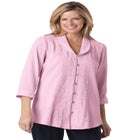 Textured Gauze Tunic with Shawl Collar image number 0