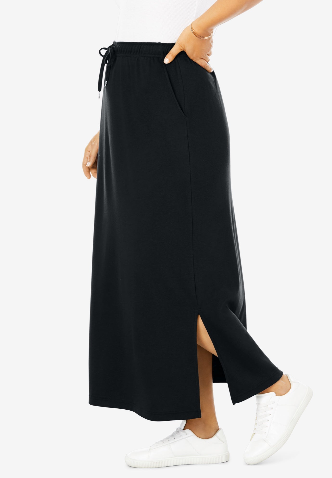 Sport Knit Side-Slit Skirt image number 2