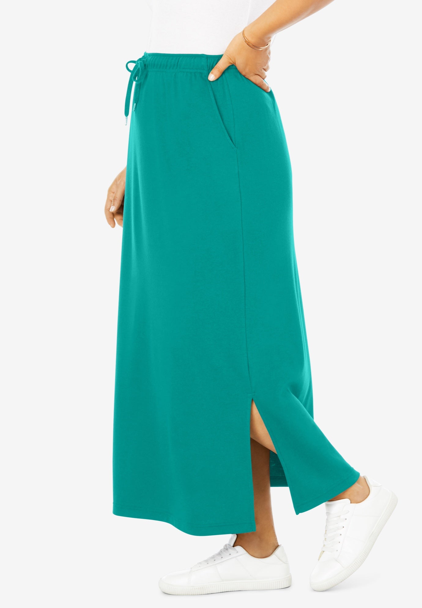 Sport Knit Side-Slit Skirt image number 2