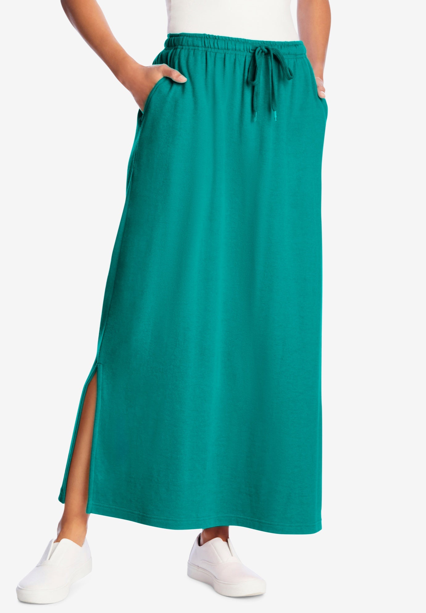 Sport Knit Side-Slit Skirt image number 0