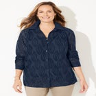 Eyelet Buttonfront Blouse image number null