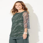 Sequin Chiffon Duet Blouse image number null