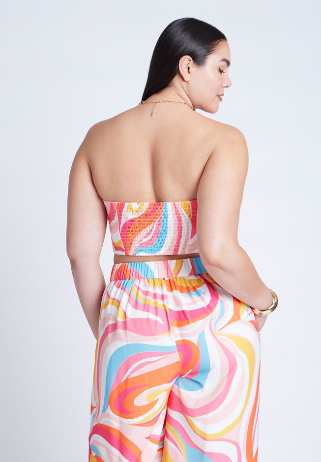 Printed Scarf Top image number null