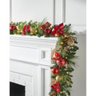 9' Pre-Lit Ribbon Garland image number null