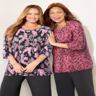 Suprema® 3/4 Sleeve V-Neck Tee image number null