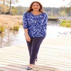 Suprema® 3/4 Sleeve V-Neck Tee image number null