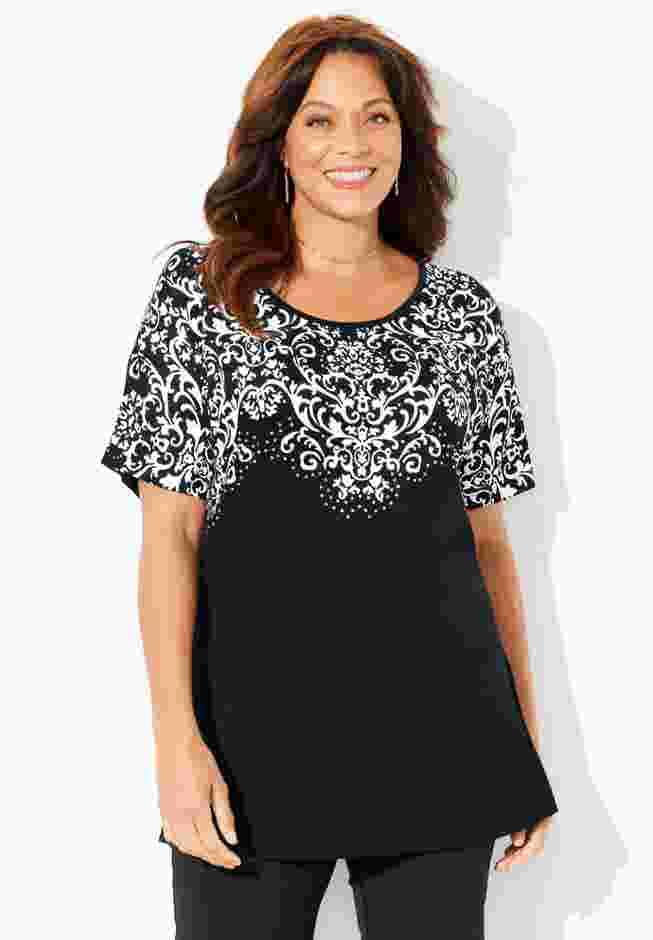 Dolman Sleeve Printed Tunic image number 0