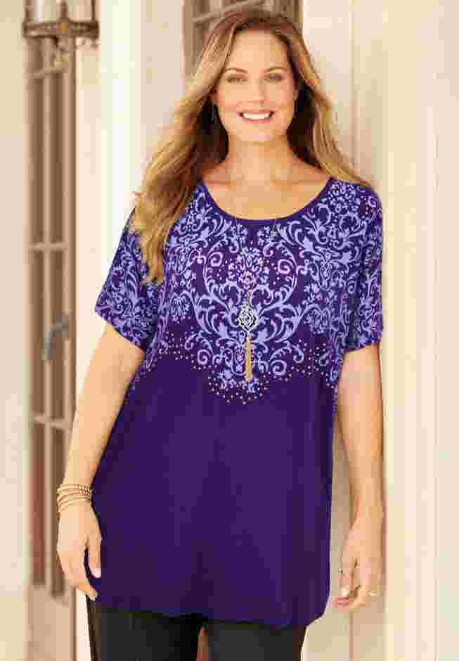 Dolman Sleeve Printed Tunic image number 0