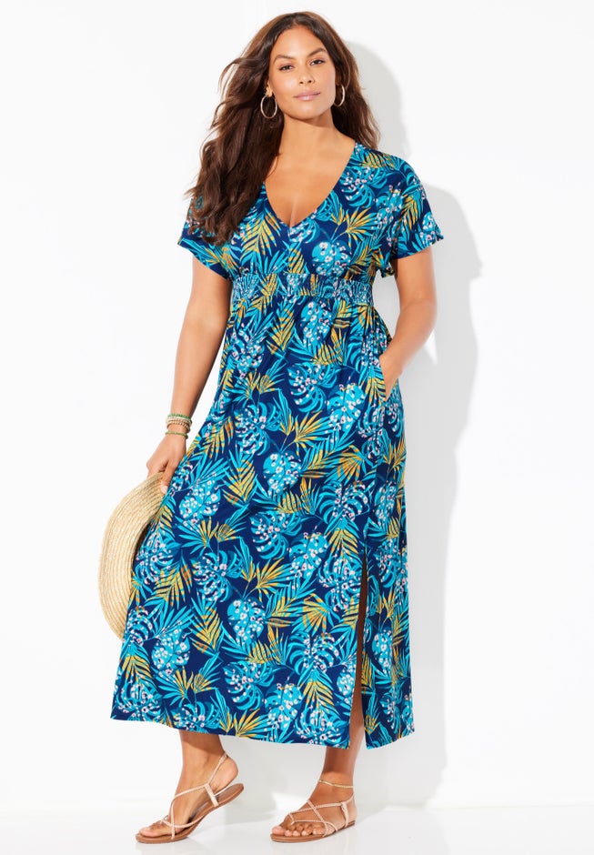 Pack & Go Wrinkle-Resistant Maxi Cover Up Dress image number 2