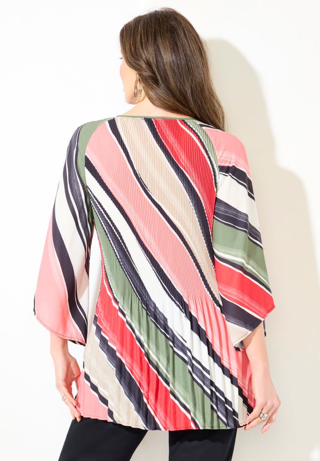Bejeweled Pleated Blouse image number 1