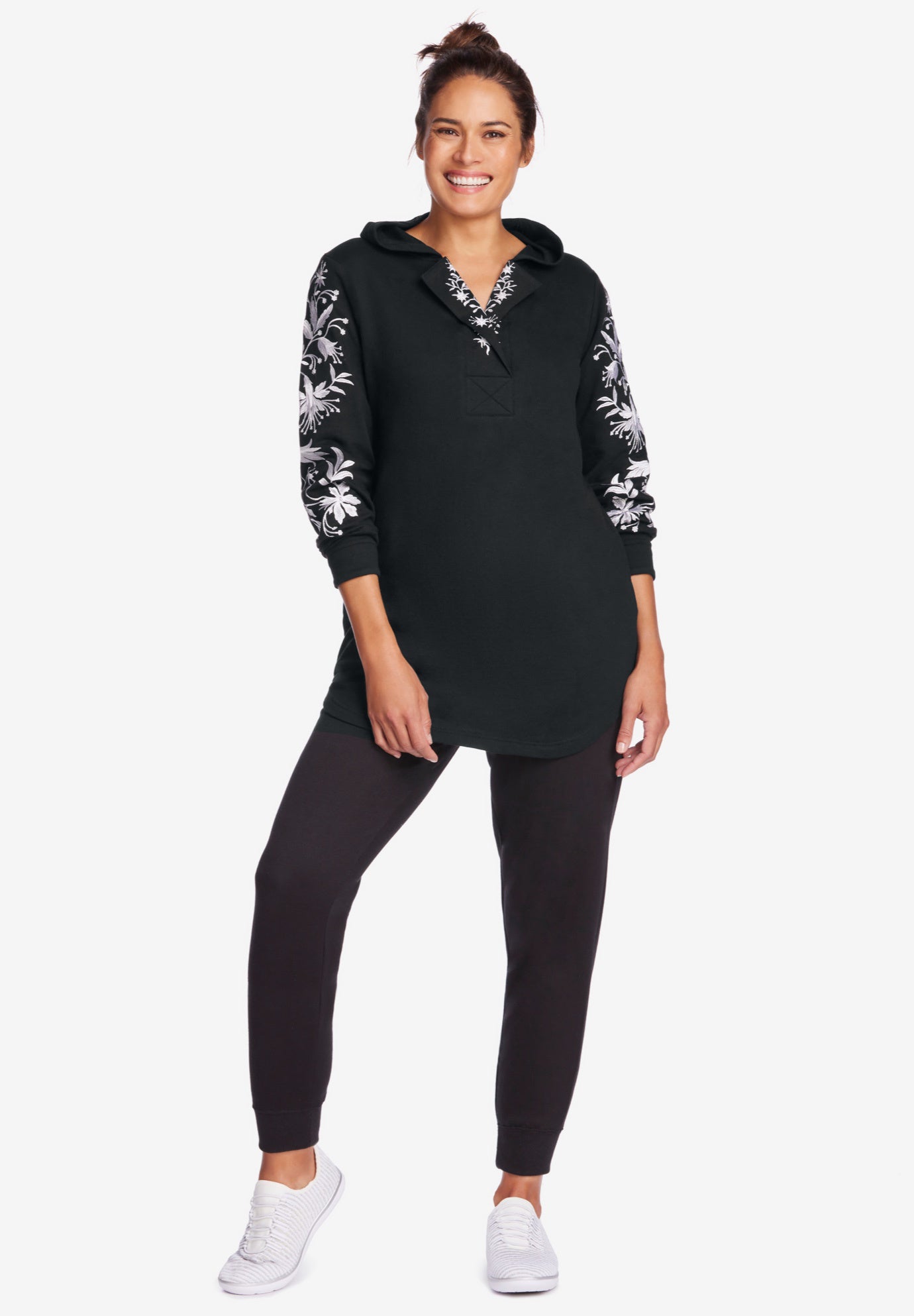 Embroidered Hoodie Sweatshirt image number 5