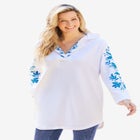 Embroidered Hoodie Sweatshirt image number null