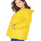 Fleece-Lined Mid-Length Slicker Raincoat image number 3