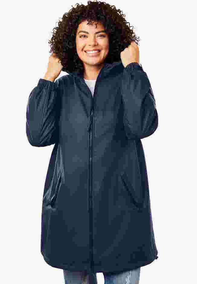 Hooded Slicker Raincoat image number 0