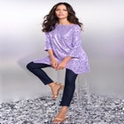 Handkerchief Hem Sequin Tunic image number null