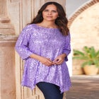 Handkerchief Hem Sequin Tunic image number null