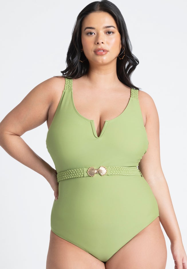 Seashell Clasp Belt One Piece image number 0
