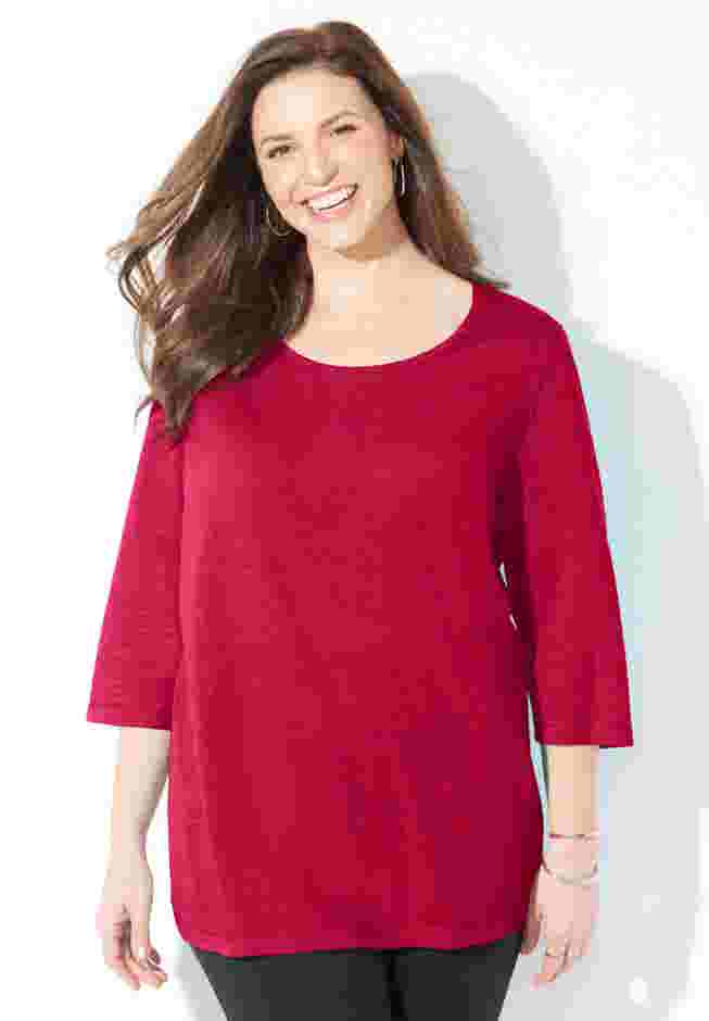 Active Slub Scoopneck Tee image number 0