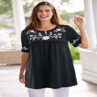 Embroidered Split-Neck Tunic image number null