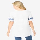 Embroidered Split-Neck Tunic image number null