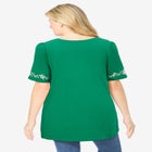 Embroidered Split-Neck Tunic image number null