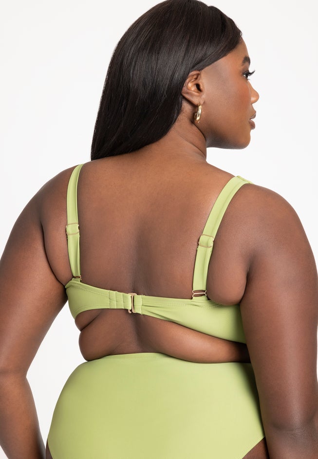 One Shoulder Ring Hardware Bikini Top image number 2